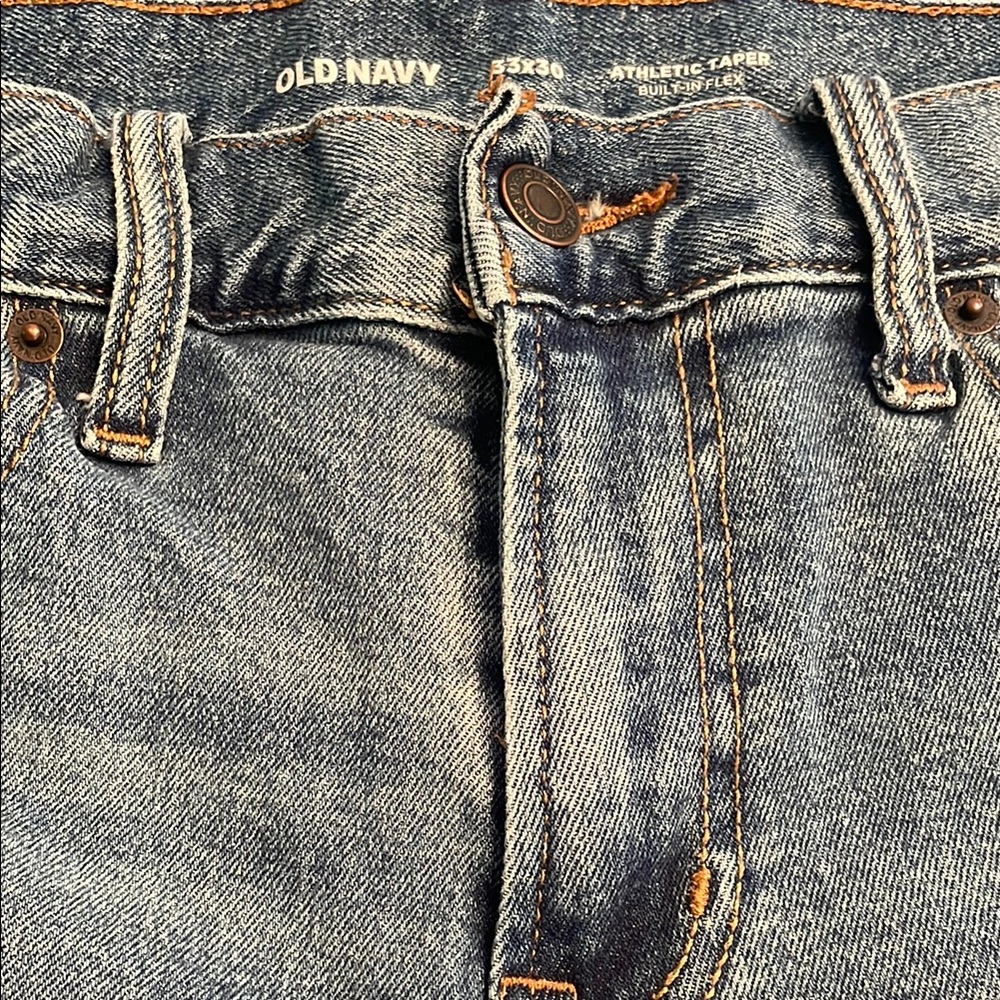 Old Navy Men's Athletic Taper 33x30 Blue Jeans